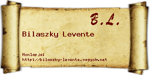 Bilaszky Levente névjegykártya