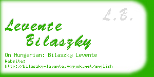 levente bilaszky business card